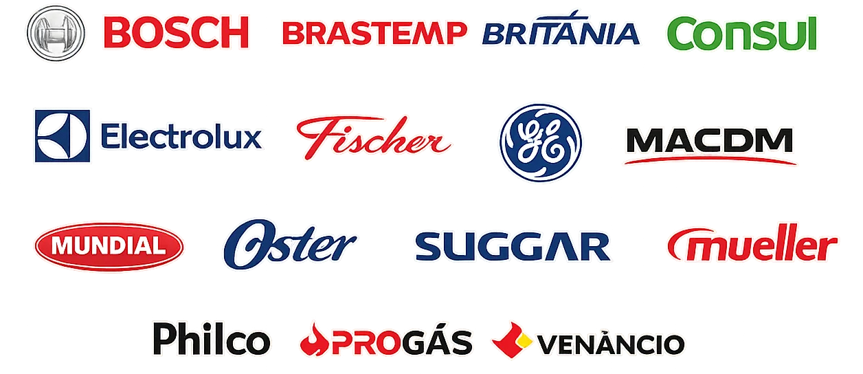 Marcas de fogões atendidas pela Fogás Guarujá